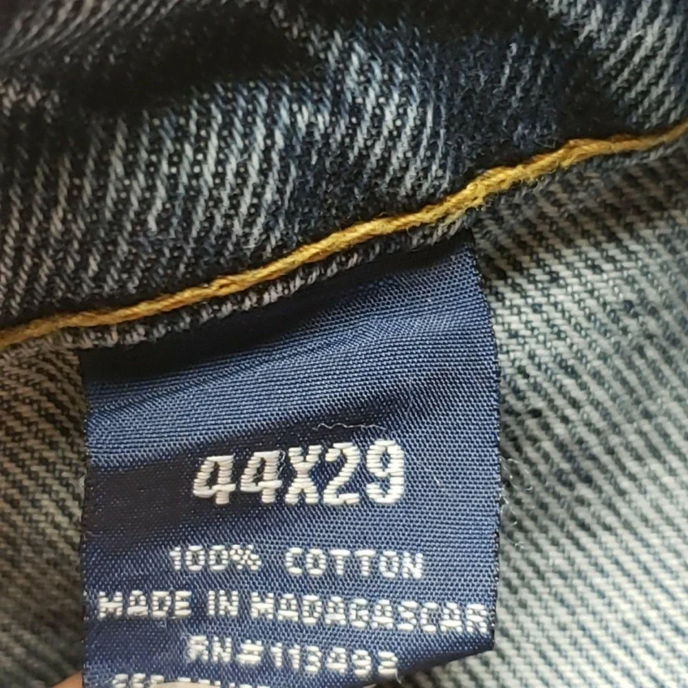 RK Brand Jeans Mens 44x29 Blue Relaxed Straight Denim Pants Medium Wash